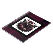 Carnet Forêt sombre gothique fée florale roses bordeaux (Côté gauche)