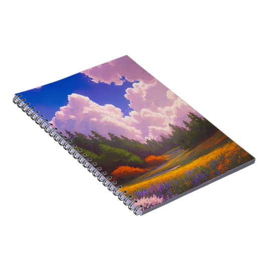 Carnet Forêt sous un ciel nuageux Moody (Côté Droit)