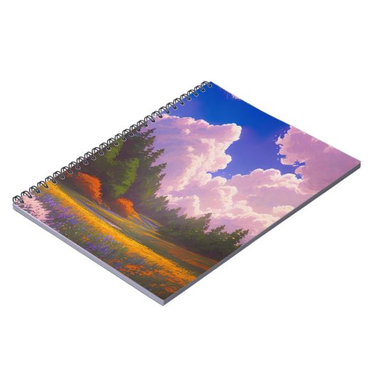 Carnet Forêt sous un ciel nuageux Moody (Côté gauche)