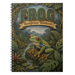 Carnet Forêt tropicale humide de grenouilles POPCUT