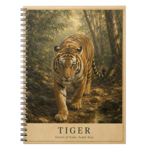 Carnet Forêts de tigre de l'Inde VINTAGE