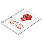 Carnet Forever Rose Inspiring Warm Romantic Valentine (Côté gauche)