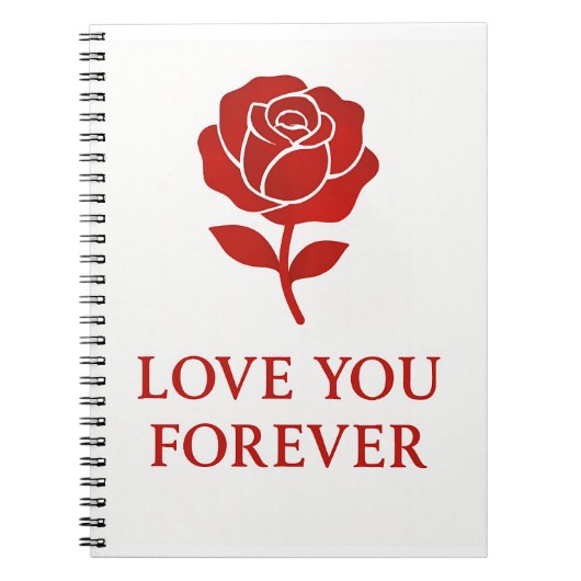 Carnet Forever Rose Inspiring Warm Romantic Valentine (Devant)