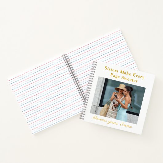 Carnet Forever Sisters – Custom Photo Notebook Gift (Intérieur)