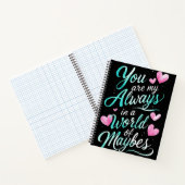 Carnet Forever Words" Citation romantique (Intérieur)