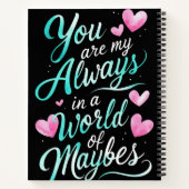 Carnet Forever Words" Citation romantique (Dos)