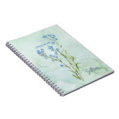 Carnet Forget me not Custom Watercolor Garden Flower (Côté Droit)