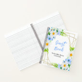 Carnet Forget-Me-Nots and Daisies Baby Shower Guest Book (Intérieur)