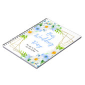 Carnet Forget-Me-Nots Daisies Floral Wedding Planner (Côté gauche)