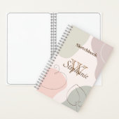 Carnet Forme Abstraite tendance Monogramme de coeur feuil (À l'intérieur)