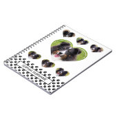 Carnet Forme cardiaque Modèles photo, pattes et texte (Côté gauche)