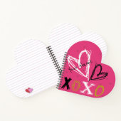 Carnet Forme cardiaque XOXO (Intérieur)