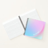 Carnet Forme de dégradé pastel doux arc-en-ciel (Intérieur)