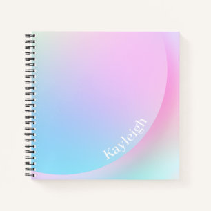 Carnet Forme de dégradé pastel doux arc-en-ciel