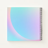 Carnet Forme de dégradé pastel doux arc-en-ciel (Dos)