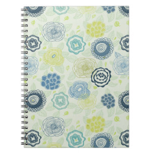 Carnet Forme florale élégante avec fleurs mignonnes