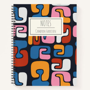 Carnet Formes Abstraites contemporaines Retro Personnalis