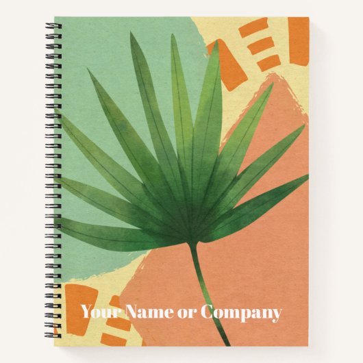 Carnet Formes Abstraites feuille de palme (Devant)