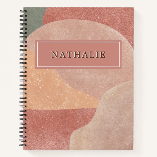 Carnet Formes Abstraites Modernes Nordiques Nom (Devant)
