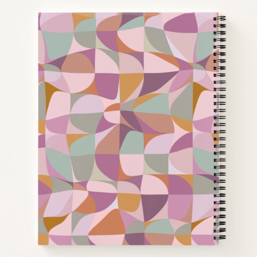 Carnet Formes Abstraites modernes Plum Sage Recette perso (Dos)