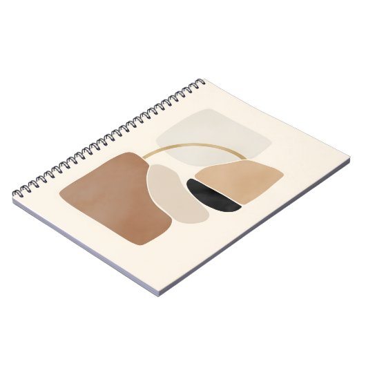 Carnet Formes Abstraites neutres | Art Moderne Minimal (Côté gauche)