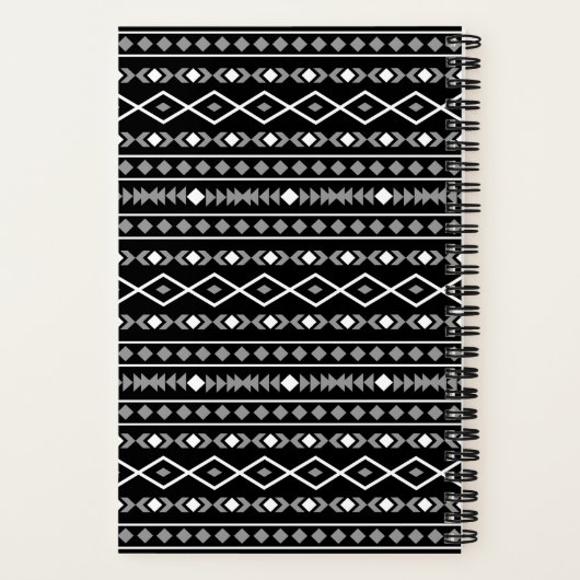 Carnet Formes Aztec Motif gris noir (Verso)