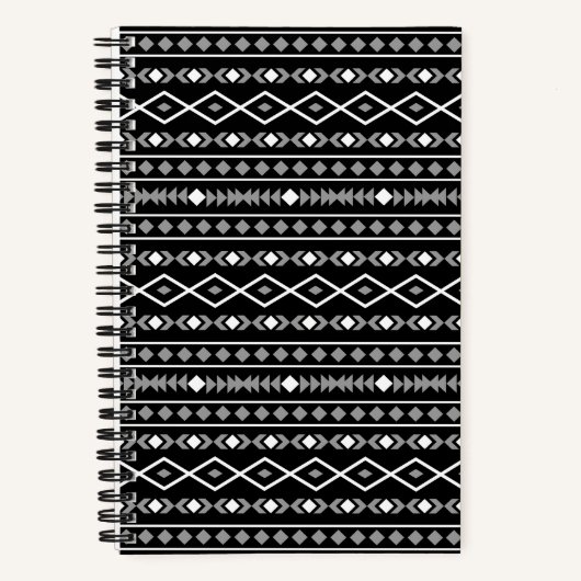 Carnet Formes Aztec Motif gris noir (Recto)