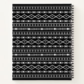 Carnet Formes Aztec Motif gris noir (Dos)