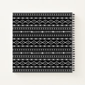 Carnet Formes Aztec Motif gris noir (Dos)