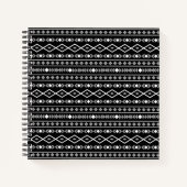 Carnet Formes Aztec Motif gris noir (Devant)