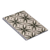Carnet Formes circulaires rétro beige et marron (Côté Droit)