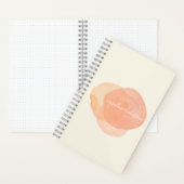 Carnet Formes d'aquarelle élégantes en Peach Personnalisé (À l'intérieur)