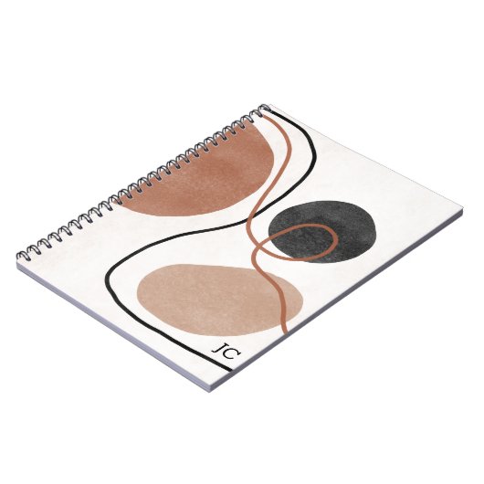 Carnet Formes de forme libre Abstraites - Brown et noires (Côté gauche)