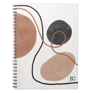 Carnet Formes de forme libre Abstraites - Brown et noires
