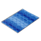 Carnet Formes de ventilateur en aquarelle bleu (Côté gauche)