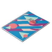 Carnet Formes d'huile géométrique palette vintage (Côté gauche)