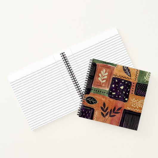 Carnet Formes et feuilles de cercles géométriques abstrai (Intérieur)