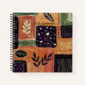 Carnet Formes et feuilles de cercles géométriques abstrai (Devant)