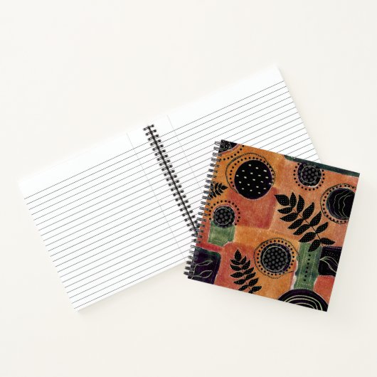Carnet Formes et feuilles de cercles géométriques abstrai (Intérieur)