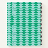Carnet Formes géométriques Abstraites mignonnes en vert e (Dos)