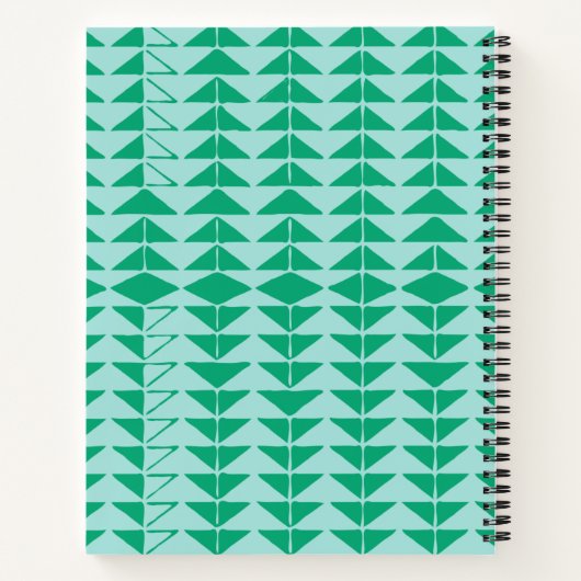 Carnet Formes géométriques Abstraites mignonnes en vert e (Dos)