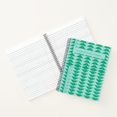 Carnet Formes géométriques Abstraites mignonnes en vert e (Intérieur)