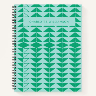 Carnet Formes géométriques Abstraites mignonnes en vert e