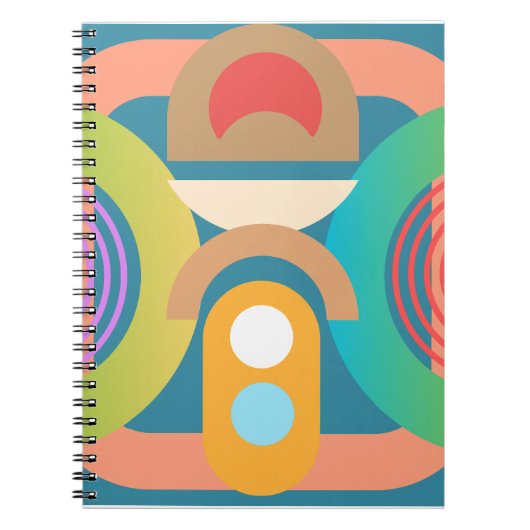 Carnet Formes géométriques Abstraites minimalistes pâles (Devant)