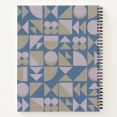 Carnet Formes géométriques élégantes Dusty Blue Personnal (Dos)