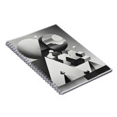 Carnet Formes géométriques en noir blanc gris (Côté Droit)