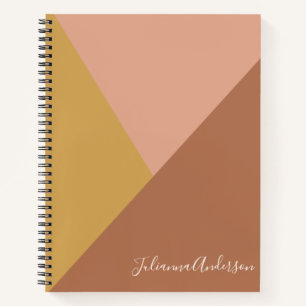 Carnet Formes géométriques modernes en Terracotta Perso
