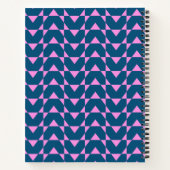 Carnet Formes géométriques modernes Motif en bleu et rose (Dos)