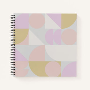 Carnet Formes géométriques modernes Motif en Hiver Pastel