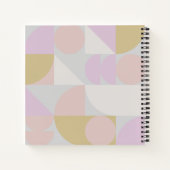 Carnet Formes géométriques modernes Motif en Hiver Pastel (Dos)